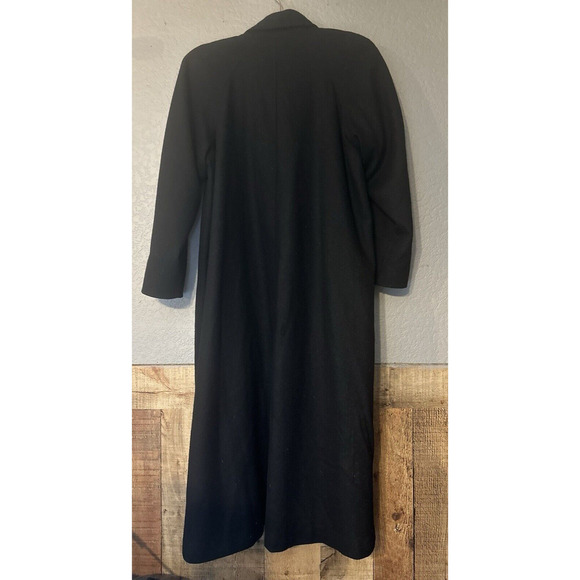 Vintage Pure Wool‎ Trench Coat Womens L Cozy Warm Long Open Old Money Officecore - Picture 7 of 8